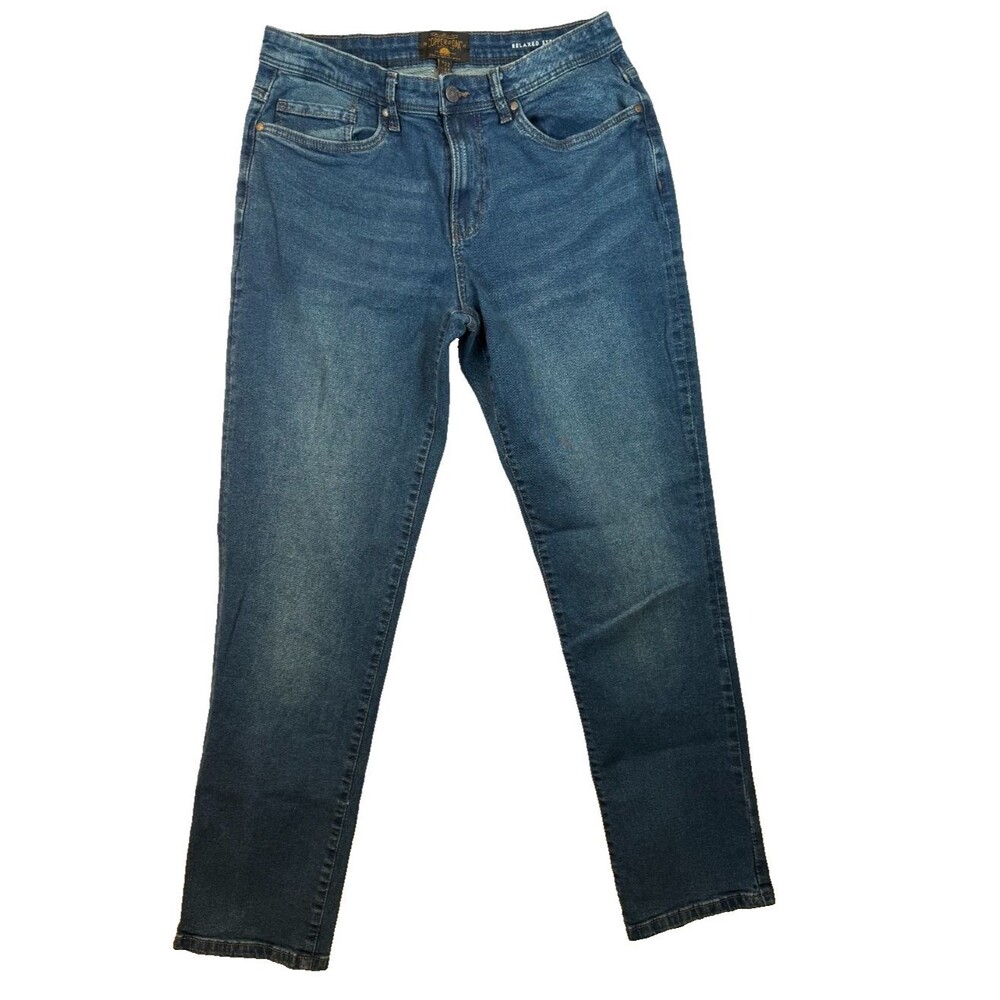 Copper & Oak Relaxed Straight Jeans 32x32 (Fits like 30x30) Dark Wash